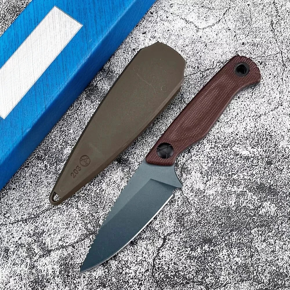 BM 203BT Dacian Straight Knife G10 Handle D2 Blade Outdoor Camping Tactical Combat Hunting Self-Defense Multi-tool Men's Gift