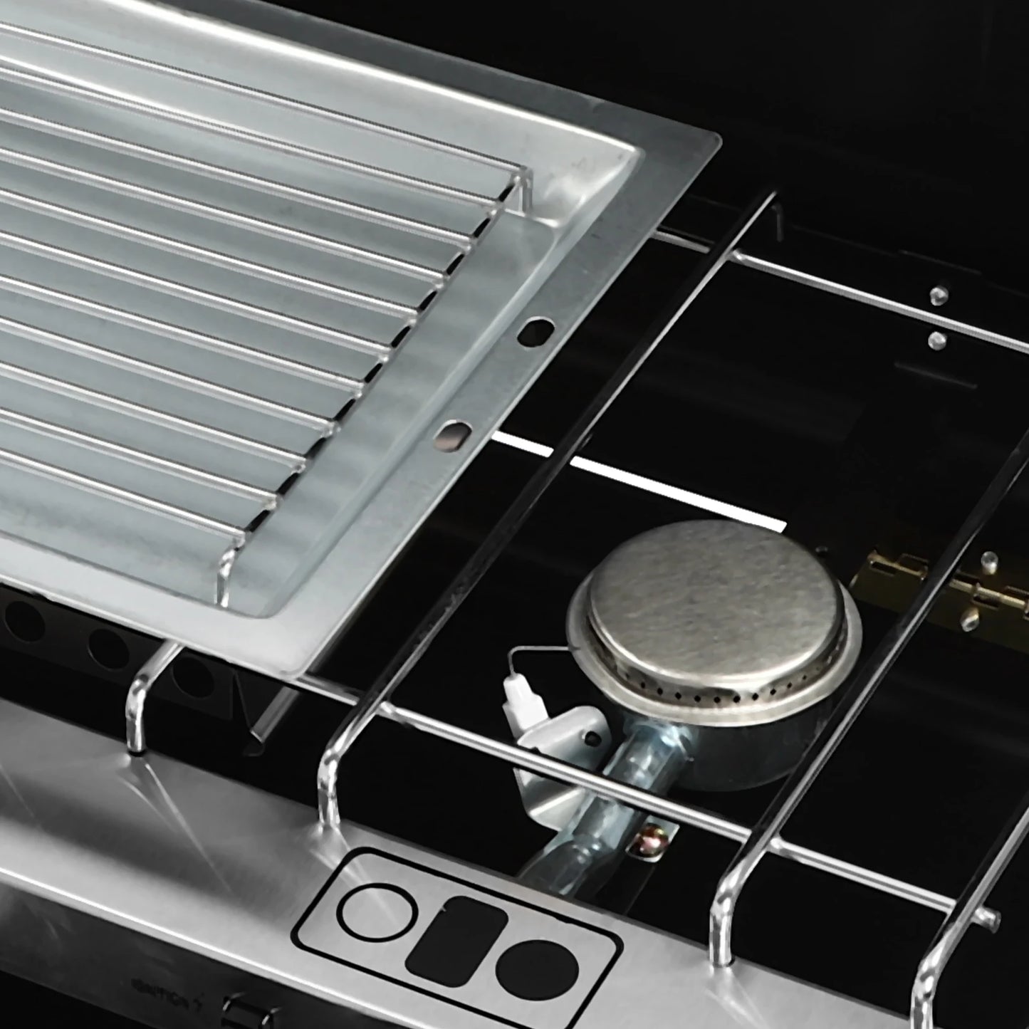 Foldable 3-Burner Camping Stove 1.5kw Tabletop Gas BBQ Grill Outdoor Portable Cooking Stove with Removable Grid