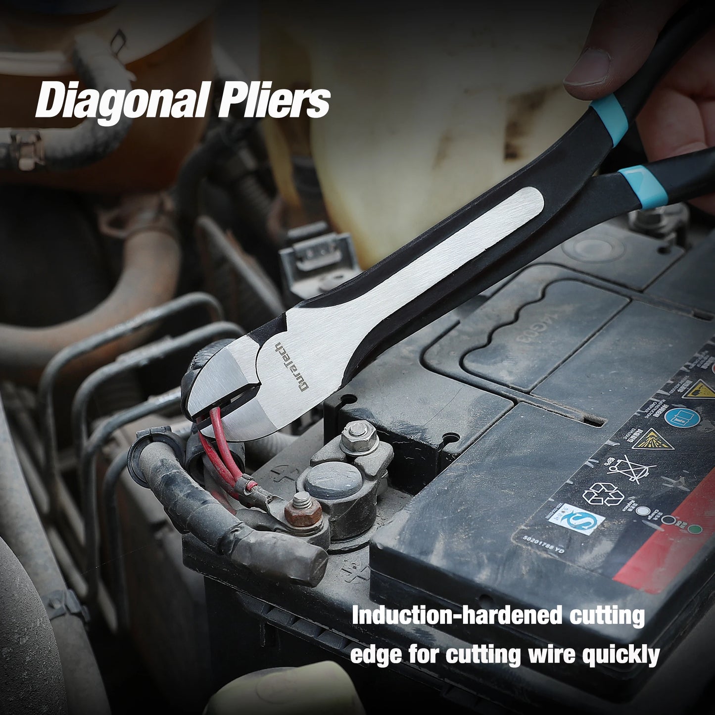 DURATECH 4 PCS Extra Long Needle Nose Pliers Set, Premium CRV Steel, 11" Long Reach Straight Pliers, 90° Bent Nose Pliers, 45°Be