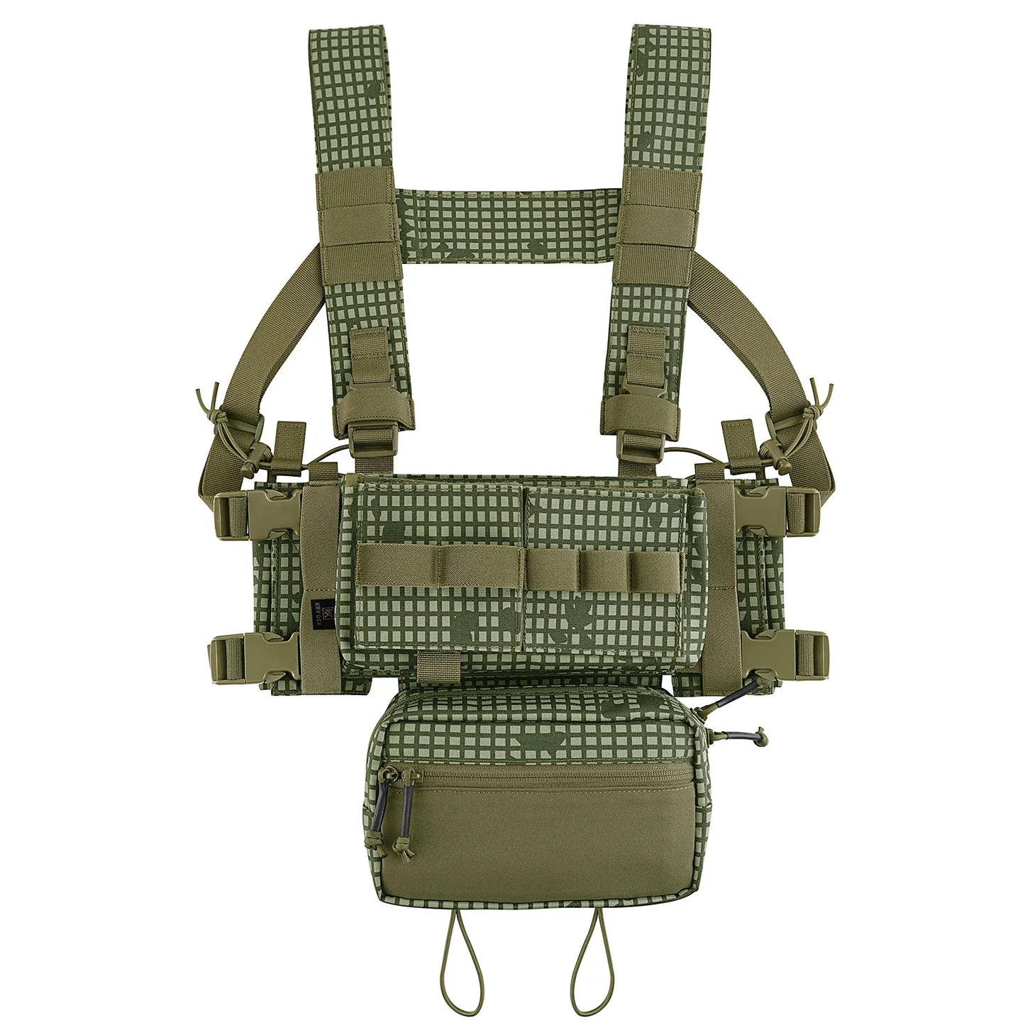 KRYDEX MK3 MK4 Micro Fight Chassis Chest Rig Modular Airsoft Hunting Combat Tactical Carrier Vest w/ 5.56 7.62 Magazine Pouch