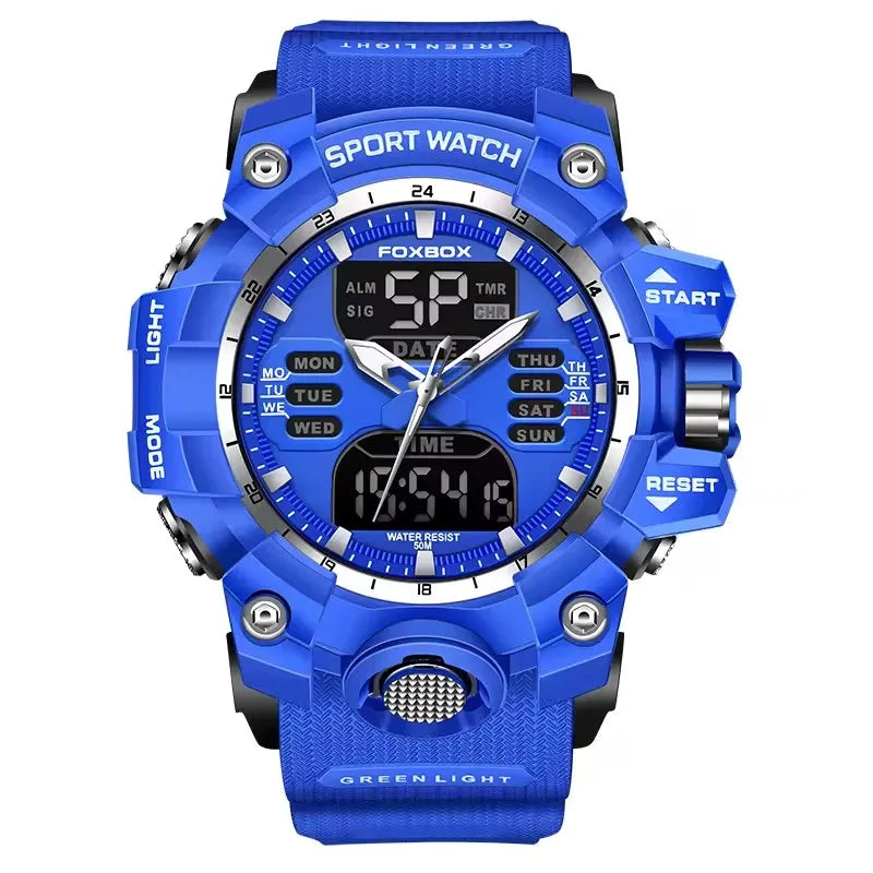 LIGE Waterproof Watches for Men Luxury Sport Chronograph Alarm Wristwatch Military Quartz Clock Digital Male Watch Student
