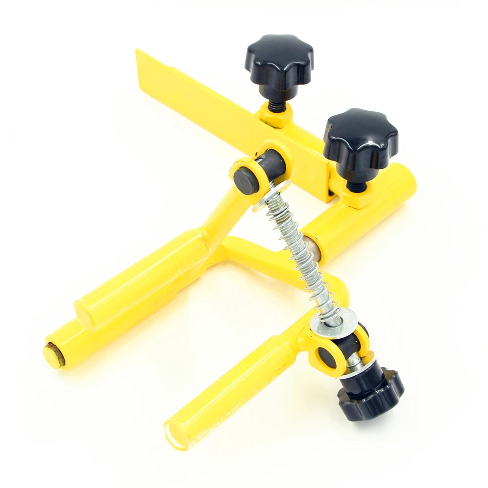 Universal Metal Bow Vise 360 Degree Adjustable Archery Combo Compound Hunt Tool Yellow left-to-right rotation and front-to-back
