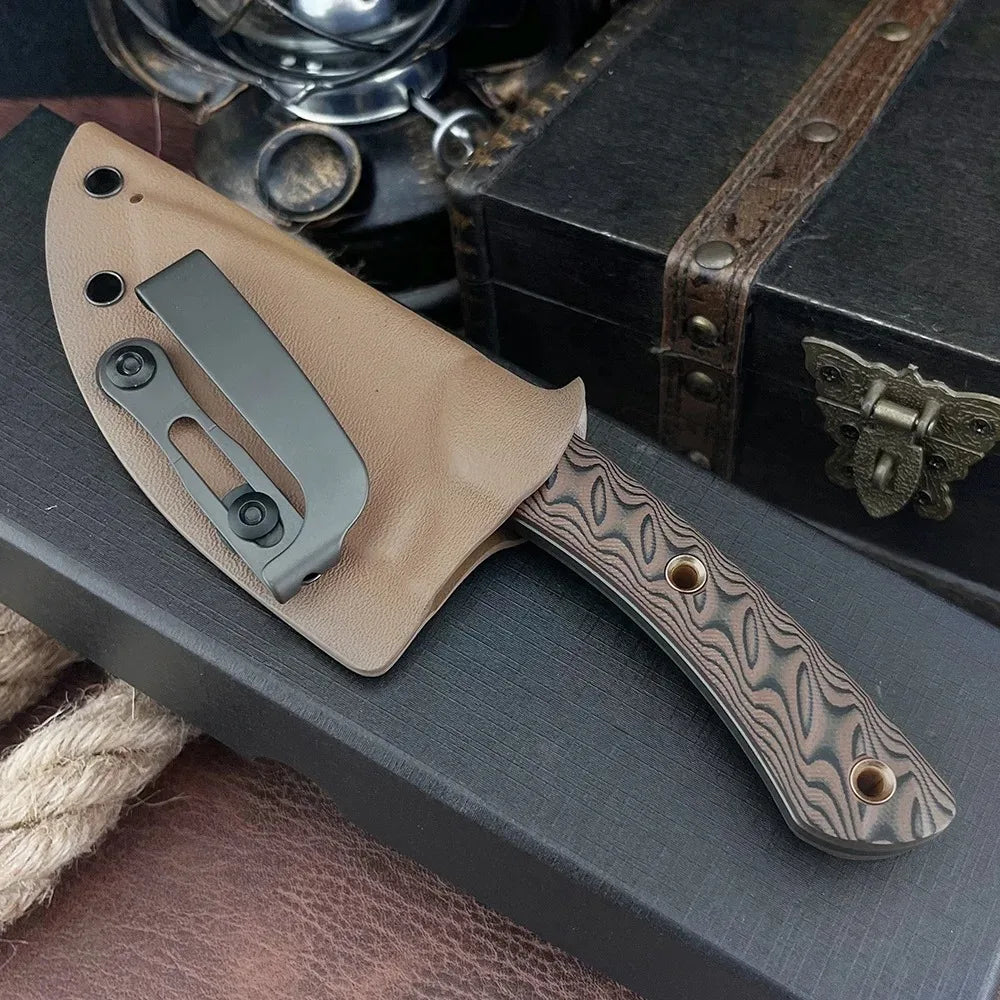 Tactical Durable Portable Wilderness Adventure Survival Pocket Knife Outdoor Camping Hunting Self Defense Utility Straight Knife