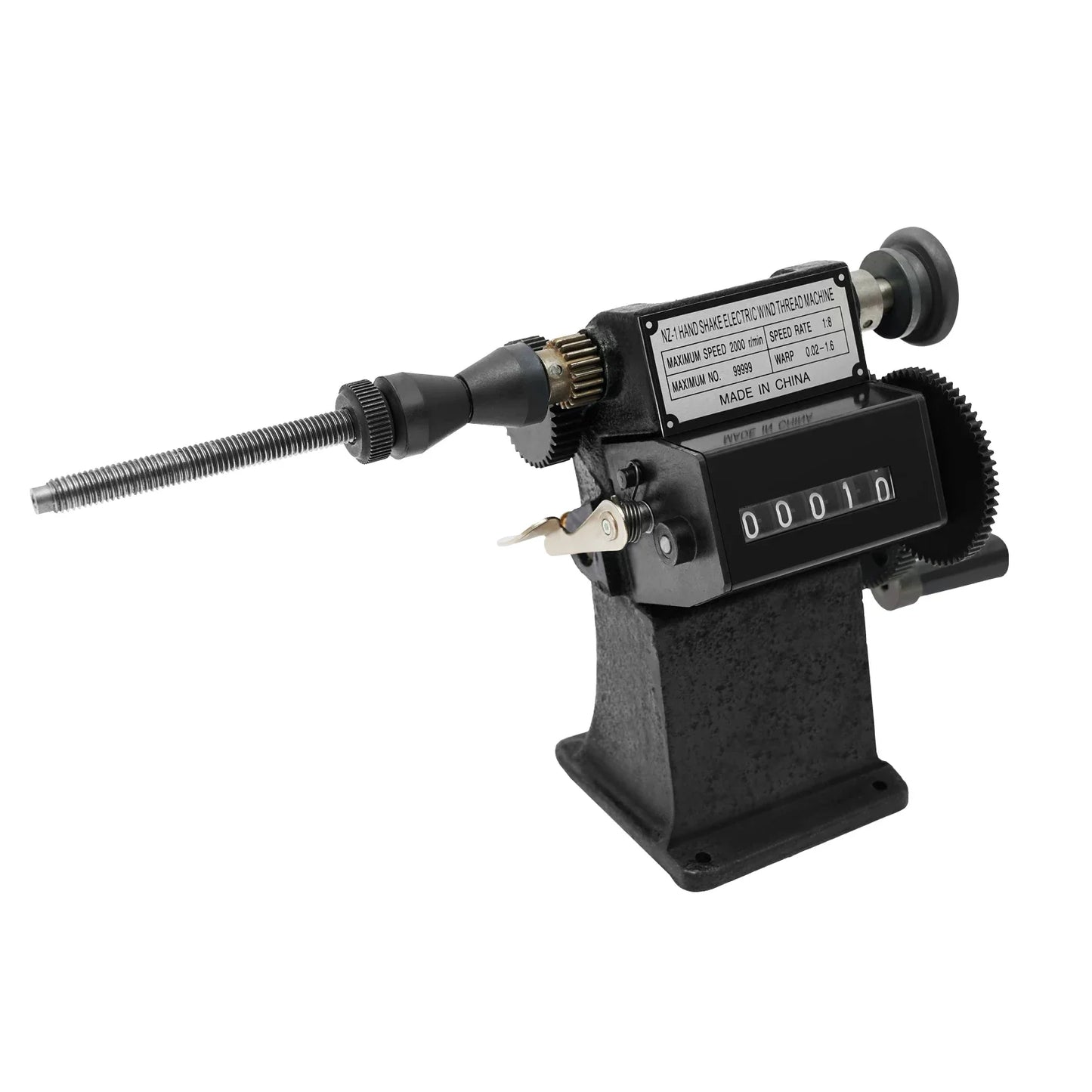 Fishing Line Spooler with Counting Machine, 0-99999 Count Range, Cast Iron Frame, Max Diameter 150mm, Winding Machine for