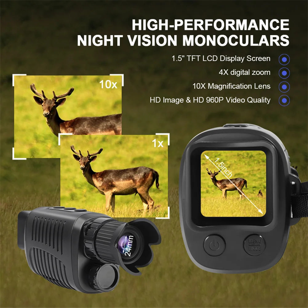 R7 Digital Night Vision Monocular Telescope 5X Zoom Outdoor Full HD Infrared Night Goggles For Hunting Camping Travel