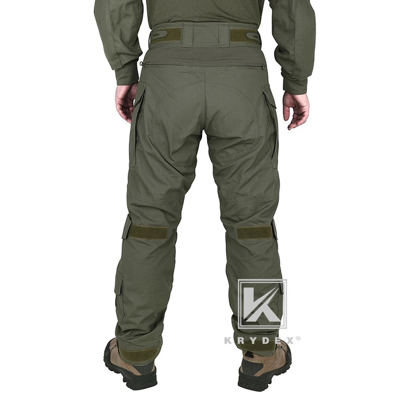 KRYDEX Tactical Combat Pants With Knee Pads For Hunting Outdoor Hiking Men Uniform Trousers Clothes