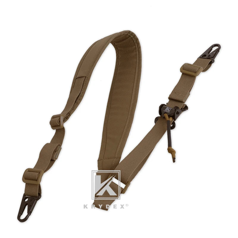 KRYDEX Tactical Gun Sling Strap Modular Removable 2 Point /1 Point 2.25" Padded Slingster For Combat Shooting Hunting Rifle CB
