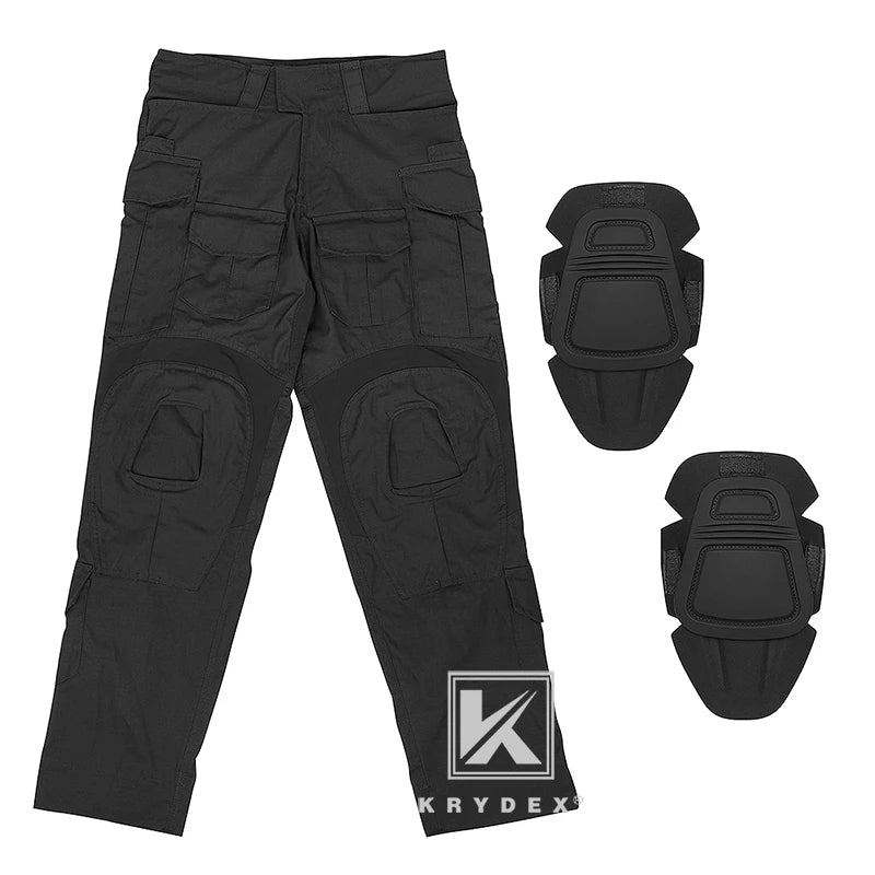 KRYDEX Tactical Combat Pants With Knee Pads For Hunting Outdoor Hiking Men Uniform Trousers Clothes