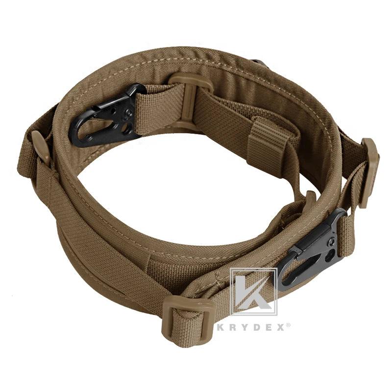KRYDEX Tactical Gun Sling Strap Modular Removable 2 Point /1 Point 2.25" Padded Slingster For Combat Shooting Hunting Rifle CB
