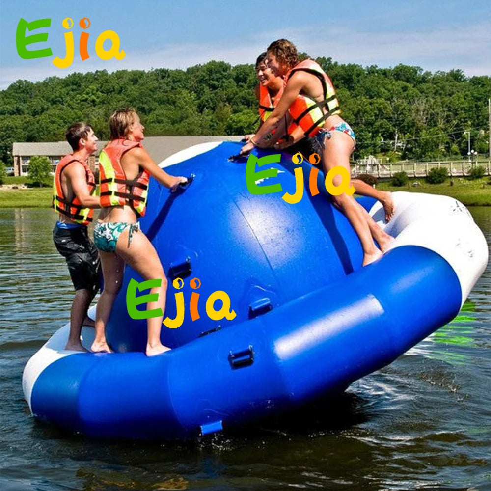 Stock 3/4 m Inflatable Spinning UFO Disco Boat Towable Tube Water Toy Banana Boat Inflatable Aqua Gyro  Boat for Water Games