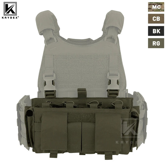 KRYDEX Tactical 5.56 & 9mm Magazine Pouch MF IV Placard For Outdoor Hunting Chest Rig SCARAB Plate Carrier Vest