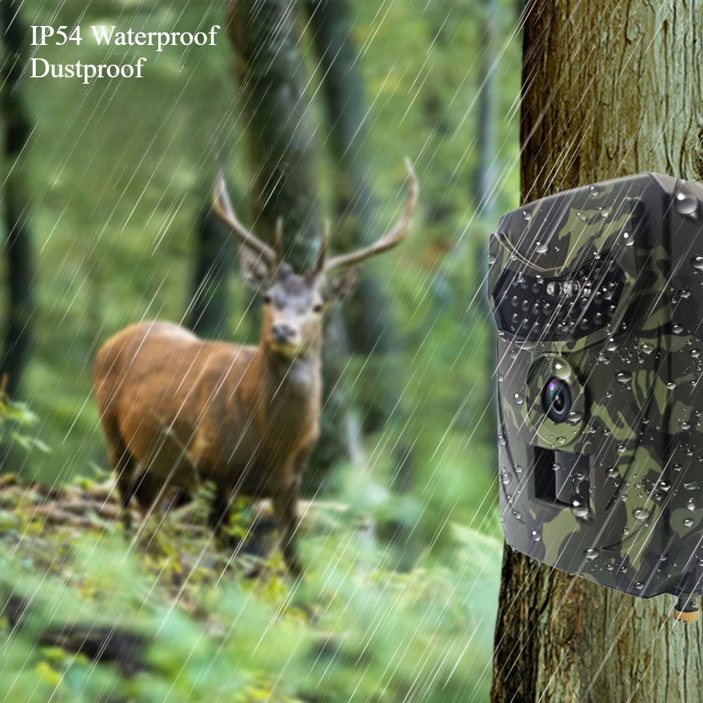 Outdoor Hunting Camera 12MP Wild Animal Detector Trail Camera HD Waterproof Monitoring Infrared Heat Sensing Night Vision