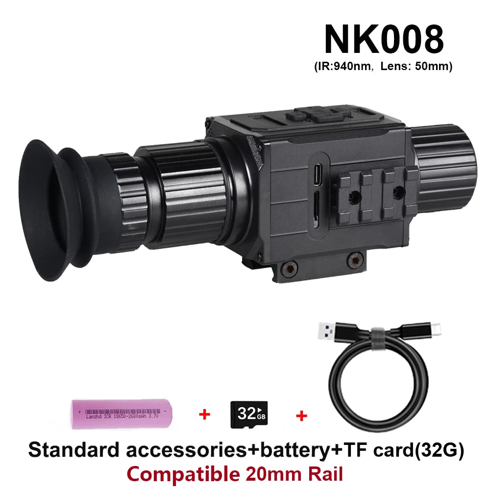 Tactical FAST Helmet NVG Night Vision Device, Hunting Riflescope IR Night Vision, Outdoor CS Shooting Training Sight Digital Cam