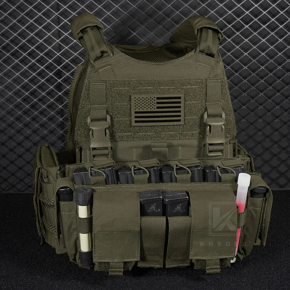 KRYDEX Tactical 5.56 & 9mm Magazine Pouch MF IV Placard For Outdoor Hunting Chest Rig SCARAB Plate Carrier Vest