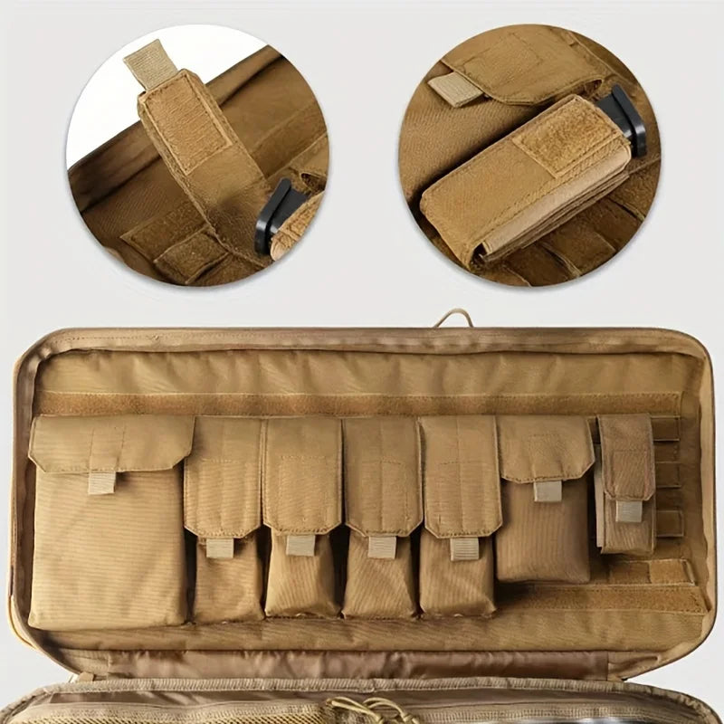 VOTAGOO Rifle Case Tactical Rifle V2 Case Hunting Outdoor 36-inch Double Rifle Case For Tan Airsoft Equipment