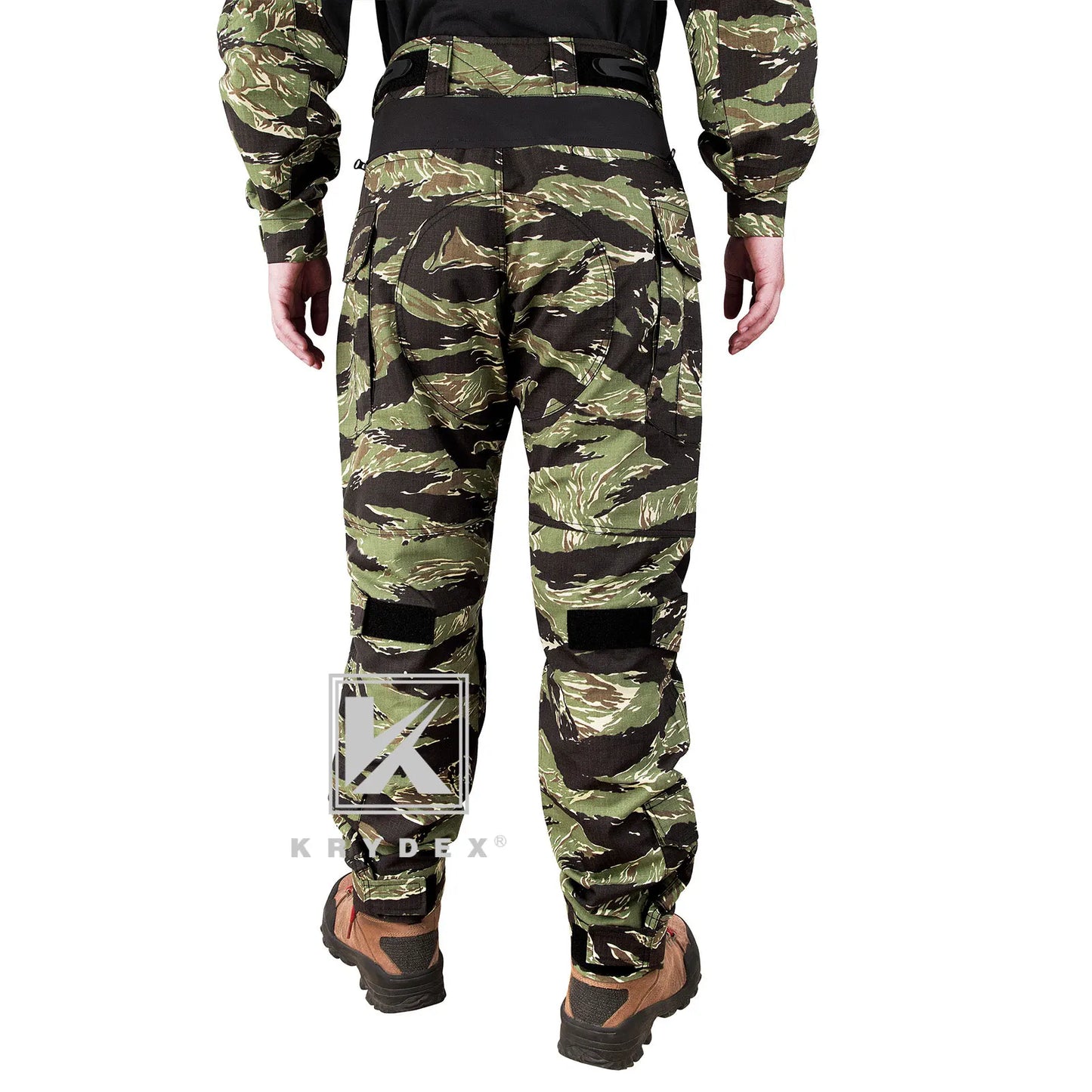KRYDEX Camouflage Tactical Combat Pants Tactical Combat Trousers Knee Pads Outdoor Hunting Uniform Gear