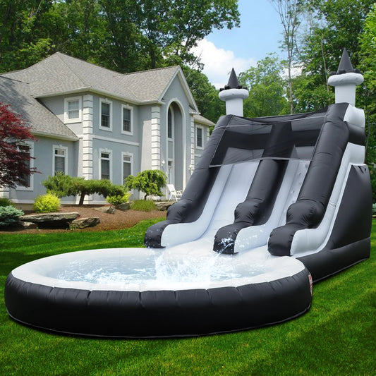 Inflatable Water Slide with Big Pool PVC Children's trampoline, children's slide, children's playground, water pool, bubble pool