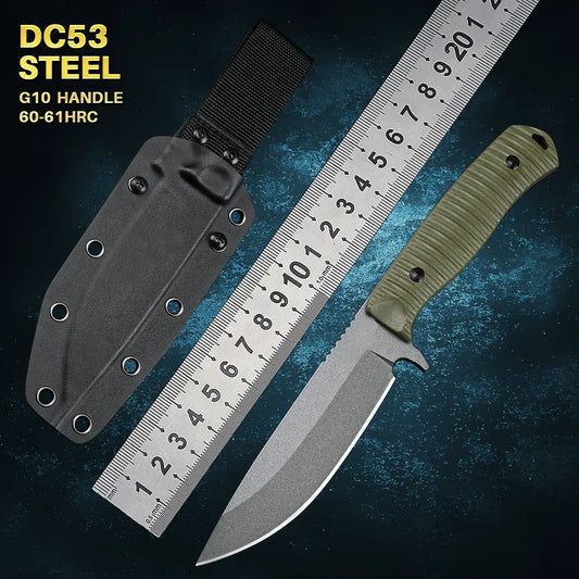 DC53 Steel 539 Fixed Blade Utility Knives Hunting Survival Knife Tactical  For Camping Outdoors Self Defense And EDC