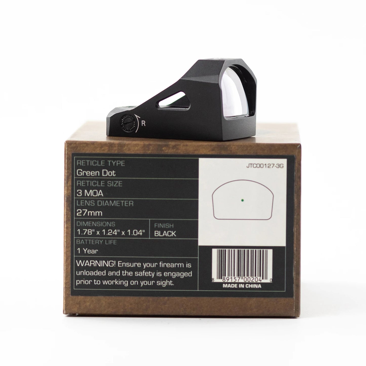 Liberty Tactical Dot Sight 1x27 3MOA Green Dot/Red dot For Handguns Hunting Parallax