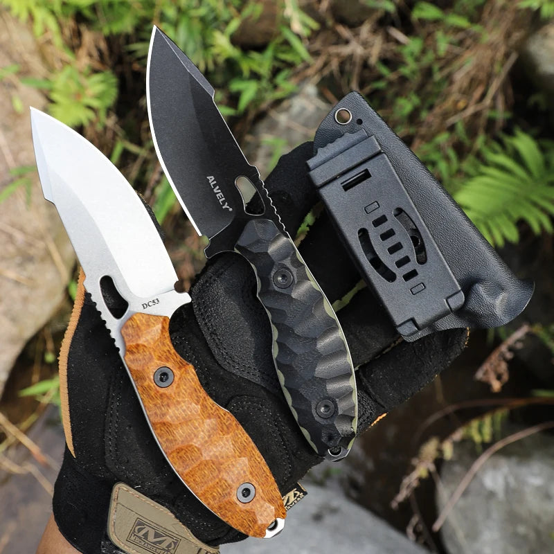 Outdoor Tactical Knife, DC53 Steel Fixed Blade, Men's EDC Knife, Outdoor Camping & Exploration, Fishing & Hunting Knife