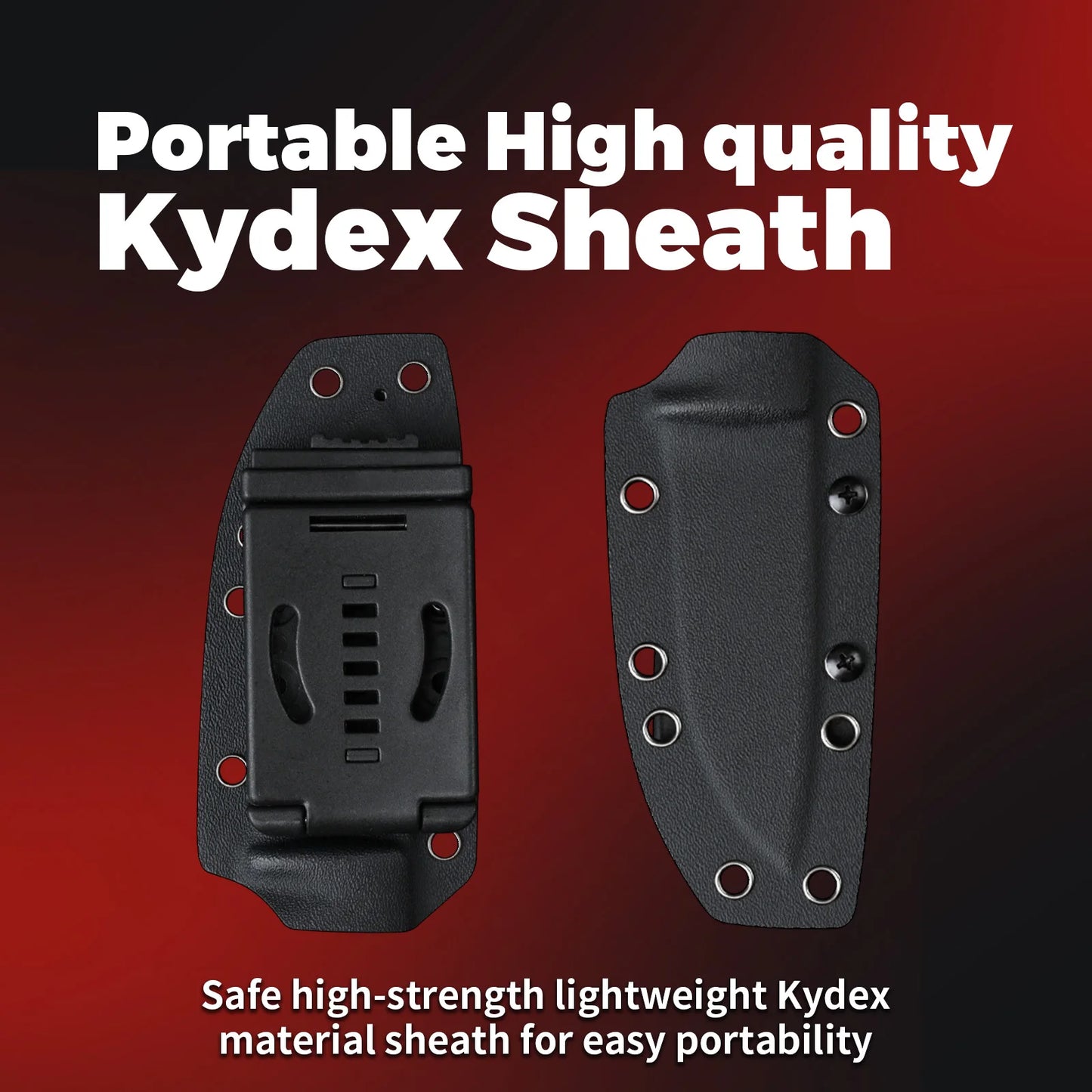 SDOKEDC Fixed Blade Knife DC53 Steel Micarta Handle Kydex Sheath for EDC Outdoor Camping Survival Mens Gift