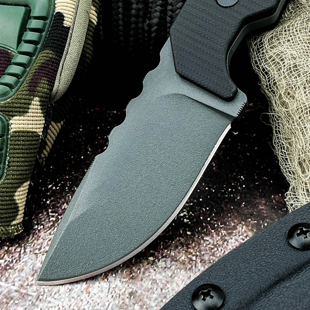 EDC Portable Outdoor Camping Straight Knife Tactical Hunter Knife High Hardness Multitools Wilderness Survival Utility Knife