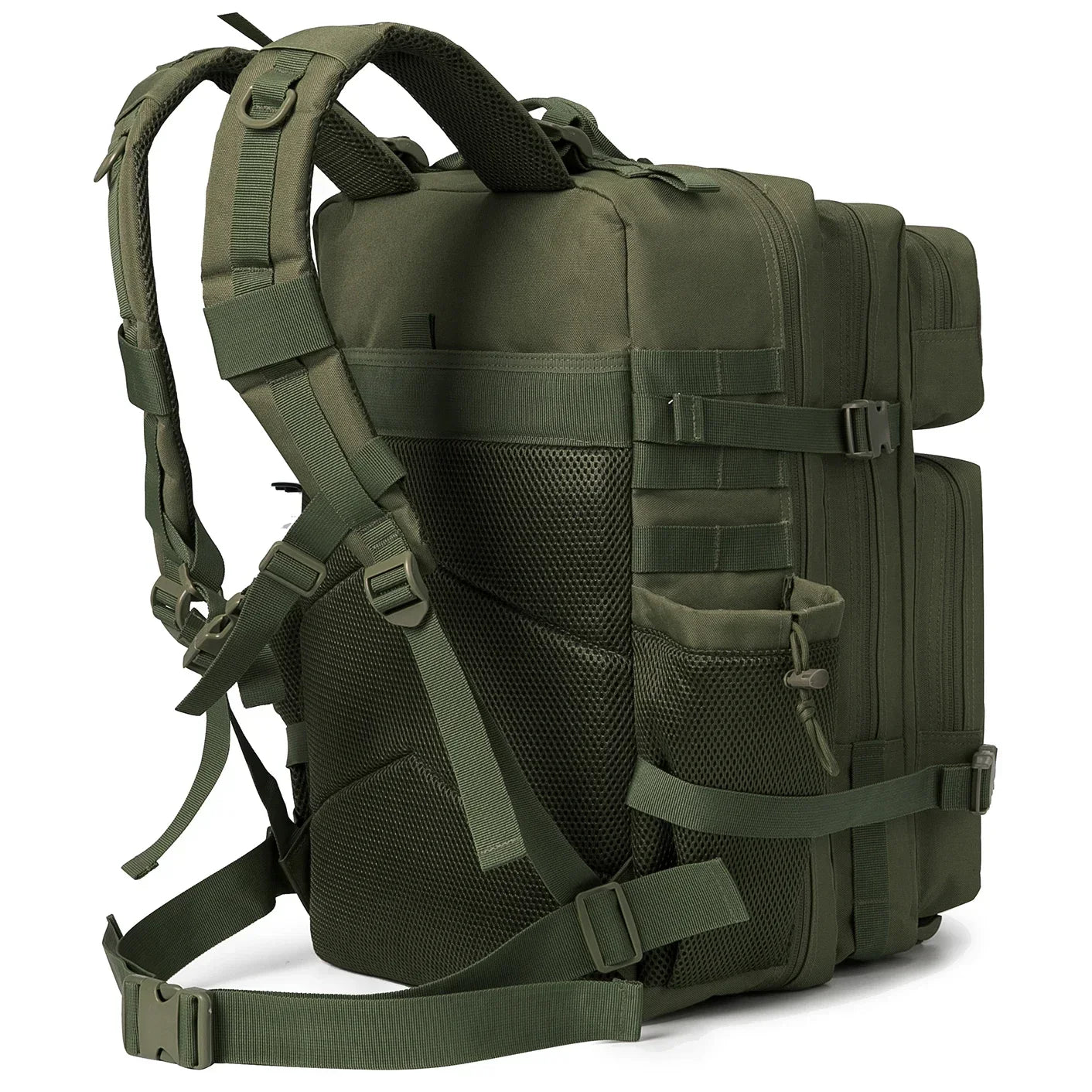 45L Molle Tactical Backpack Bag Hunting MOLLE Backpack GYM For Men EDC Outdoor Hiking Survival Rucksack Witch Bottle Holder