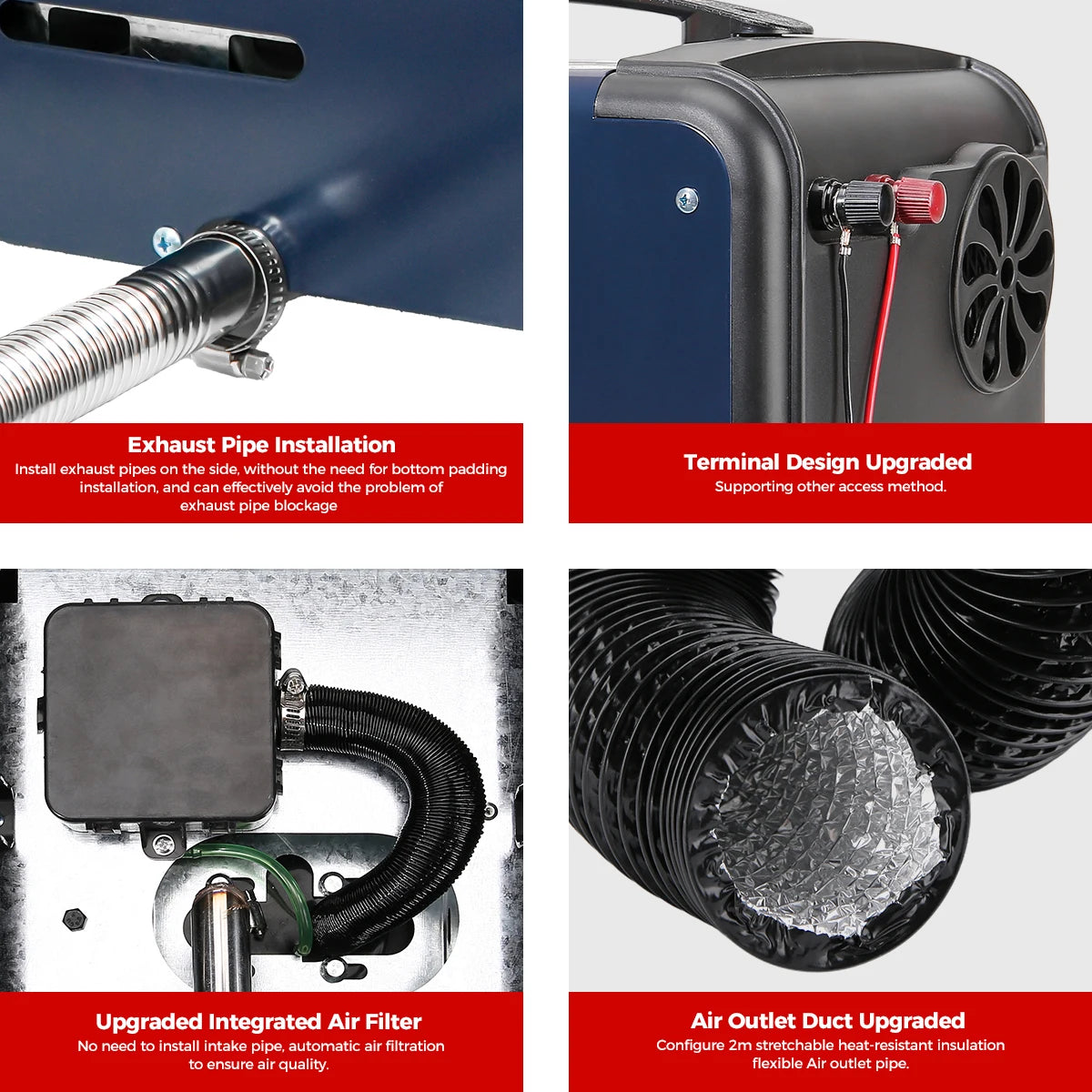 8KW 12V&24V 220V portable Diesel Air Heater bluetooth App Control w/Automatic Altitude Night Heater for RV car campervan Home