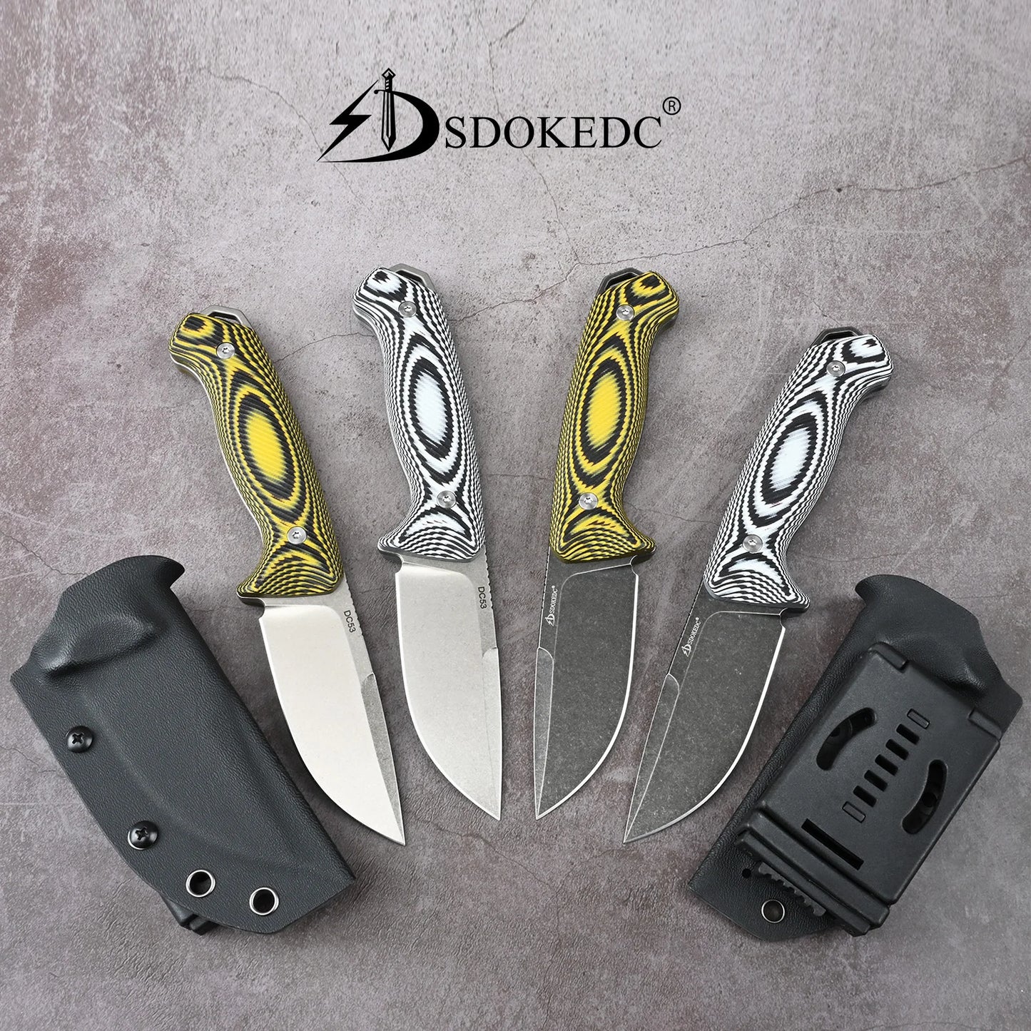 Knives DC53 Steel Tactical Hunting Fixed Blade Knife G10 Handle Kydex Sheath Mens Gifts EDC Knife Outdoor Camping Survival