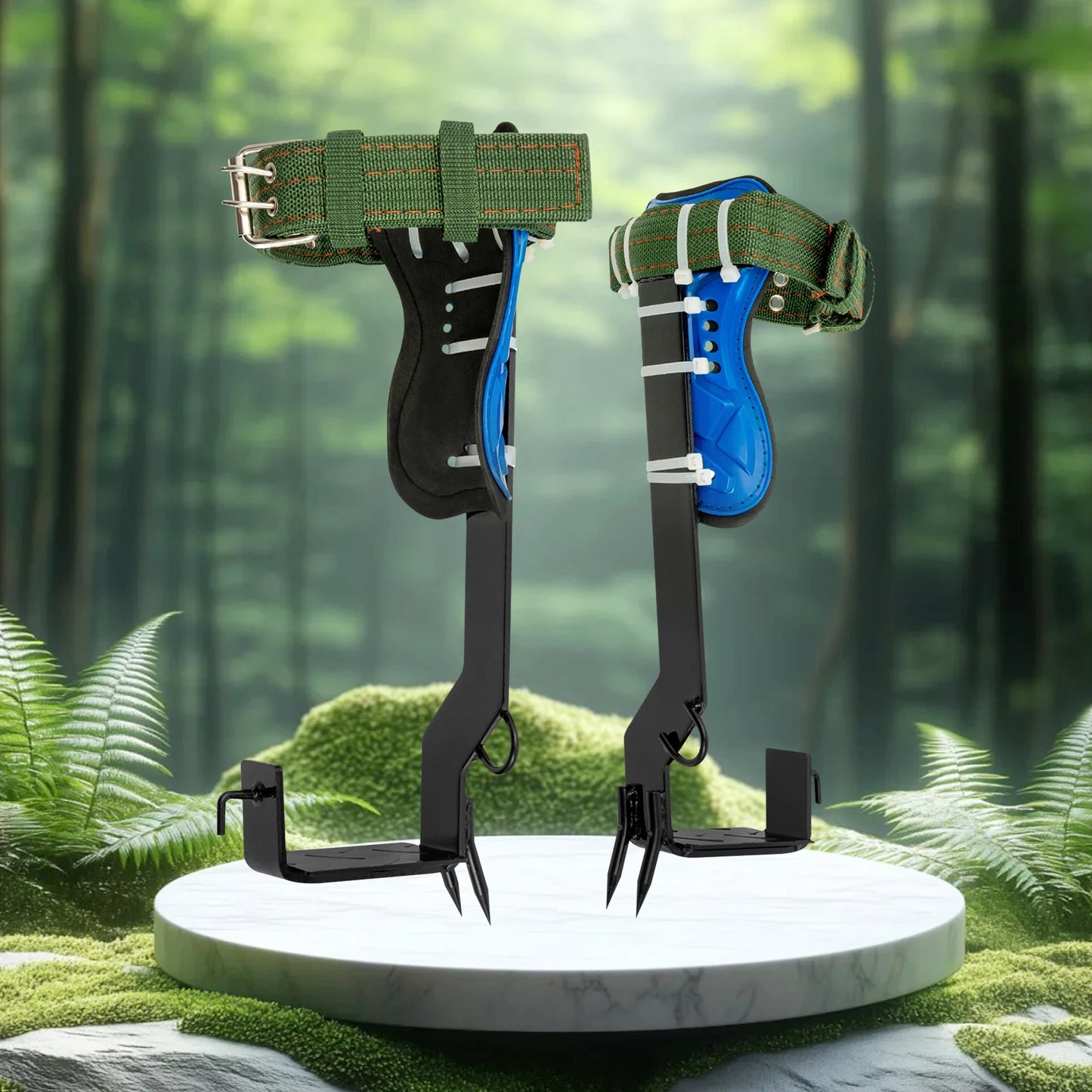Tree Climbing Spikes Kit with Safety Belt Harness 220lbs Ergonomic Climbing Gear for Hunting Logging