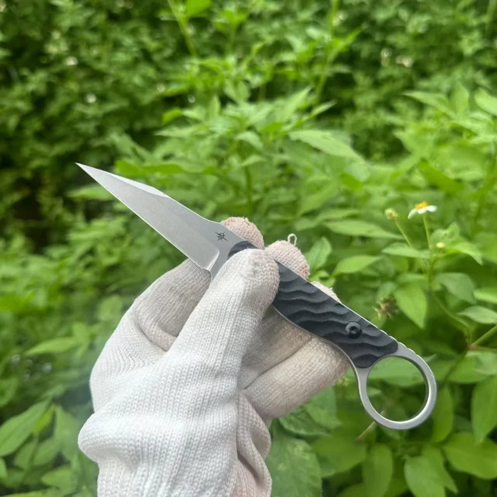 TOOR Straight-edge Knife Ergonomic G10 Handle with Sheath Outdoor Camping High Hardness Multi-functional Tactical Hunting Knives