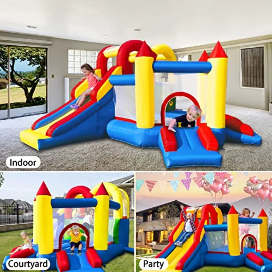 InfIatable Bounce House for 38 yr Bouncy House Accommodate 46 Fun and Safe Indoor Outdoor Play 12.3'Lx10'Wx6.3'H