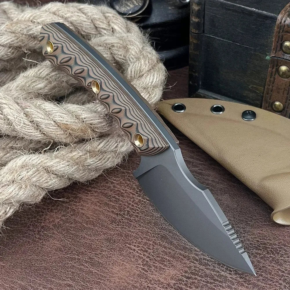Tactical Durable Portable Wilderness Adventure Survival Pocket Knife Outdoor Camping Hunting Self Defense Utility Straight Knife