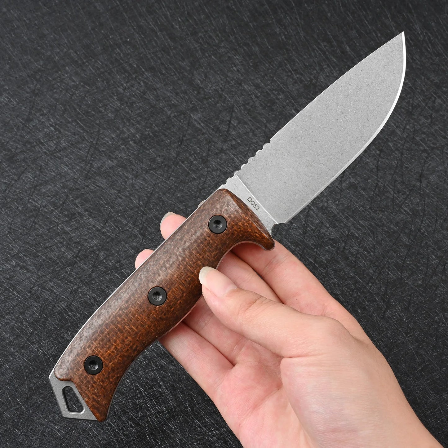 Sdokedc Knives Camping Survival Hunting Knife Tactical For Men Outdoor Self Defense Fixed Blade Knife DC53 Steel