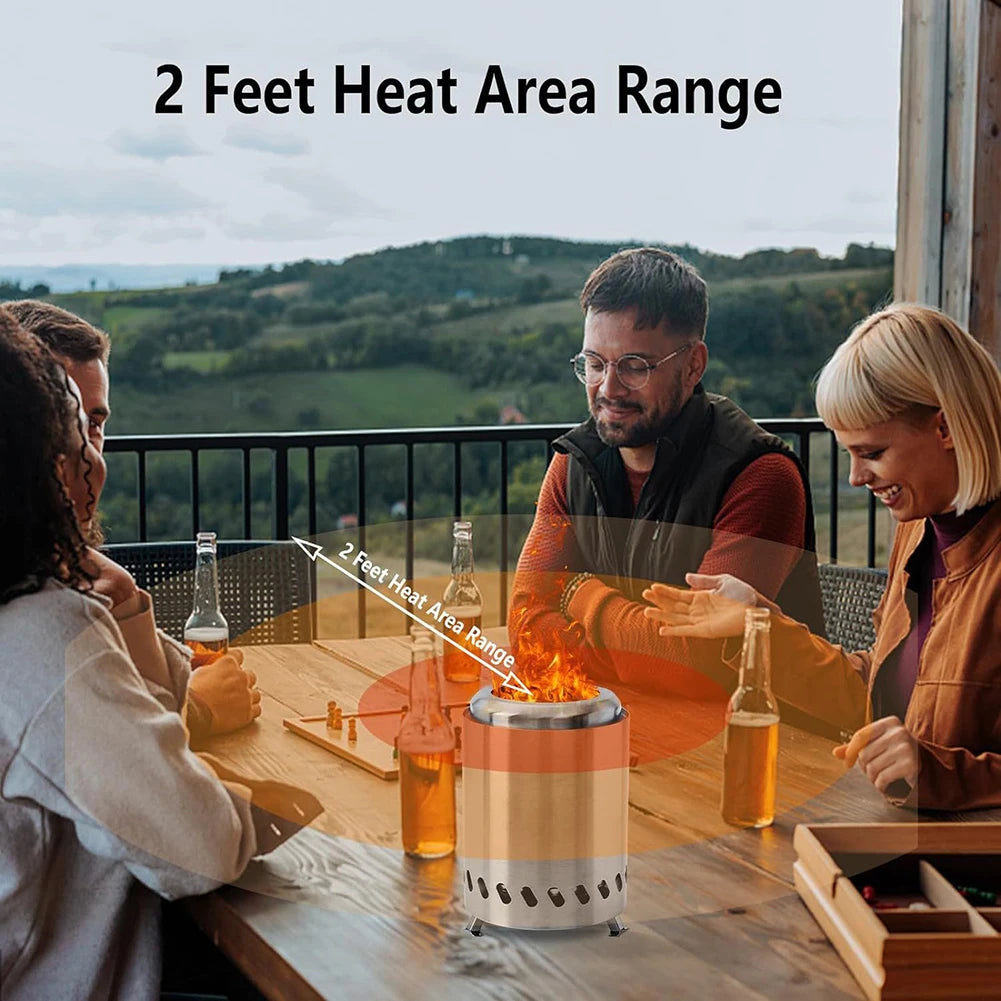 Smokeless Tabletop Fire Pit Indoor Outdoor Table Top Firepit Mini Fire Pit Wood Burning Or Pellet Fueled Portable Bonfire