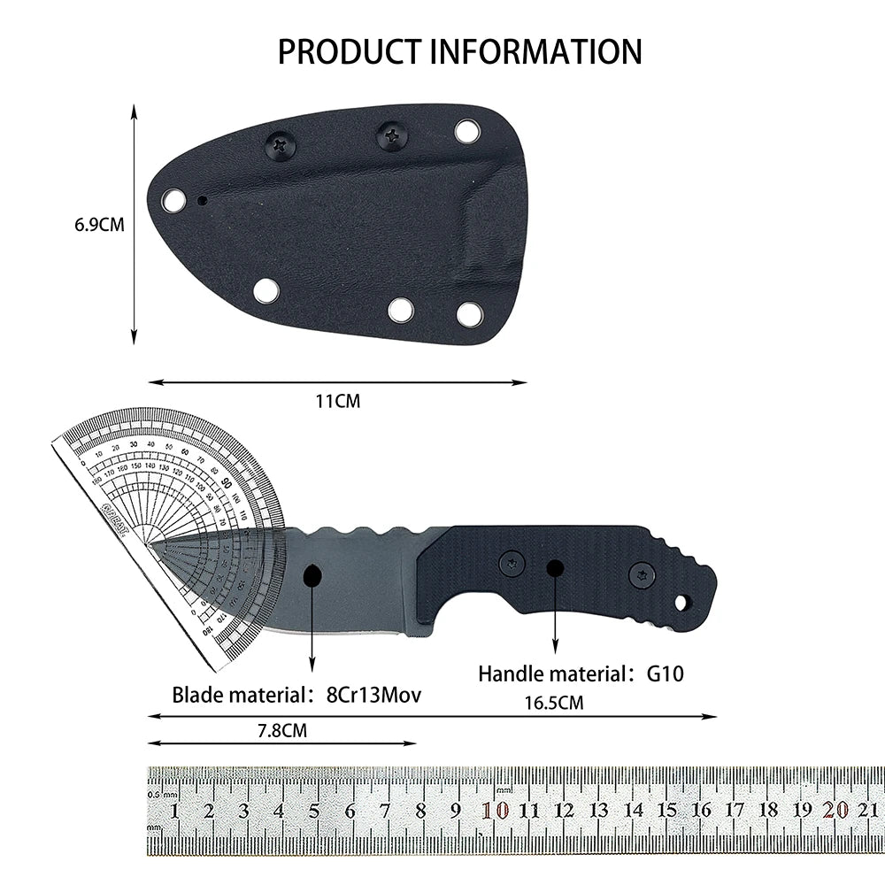 EDC Portable Outdoor Camping Straight Knife Tactical Hunter Knife High Hardness Multitools Wilderness Survival Utility Knife