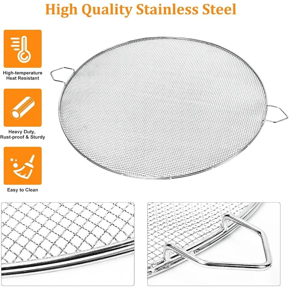 Fire pit shield and cooking grate for Yukon 27 ", 304 stainless steel spark screen cooking grate for Yukon solo stoves