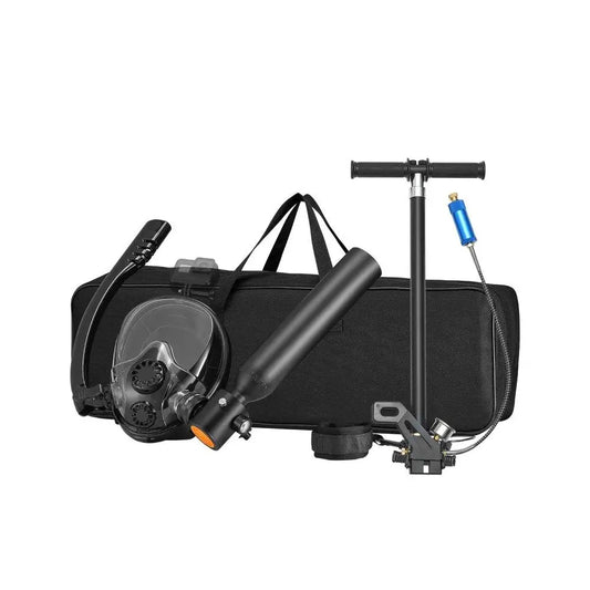 0.5L SCUBA TANK for DIVING and SNORKELING with REFILLABLE feature and Built-in PUMP up to 32.81FT