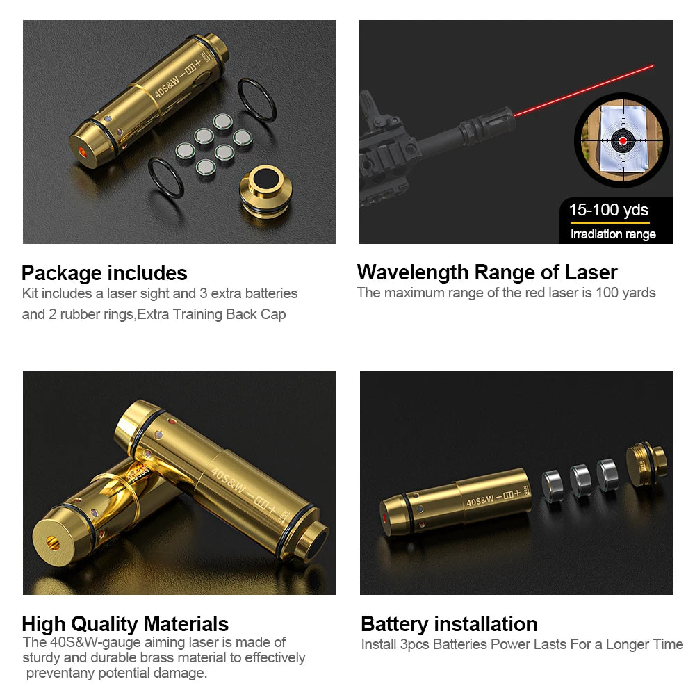 40S&W Dry Fire Laser Trainer - Hunting Accessories, Training Shooting.