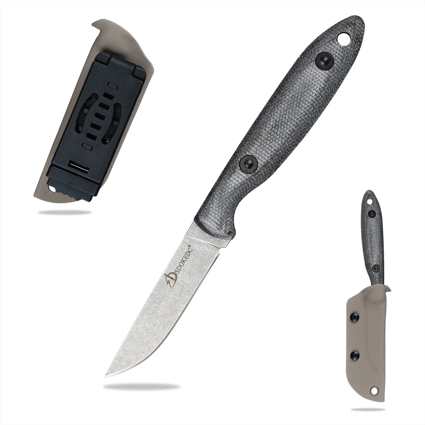 SDOKEDC Knives DC53 Steel Fixed Blade Knife Micarta Handle For Mens Gift EDC Outdoor Survival Camping Fishing