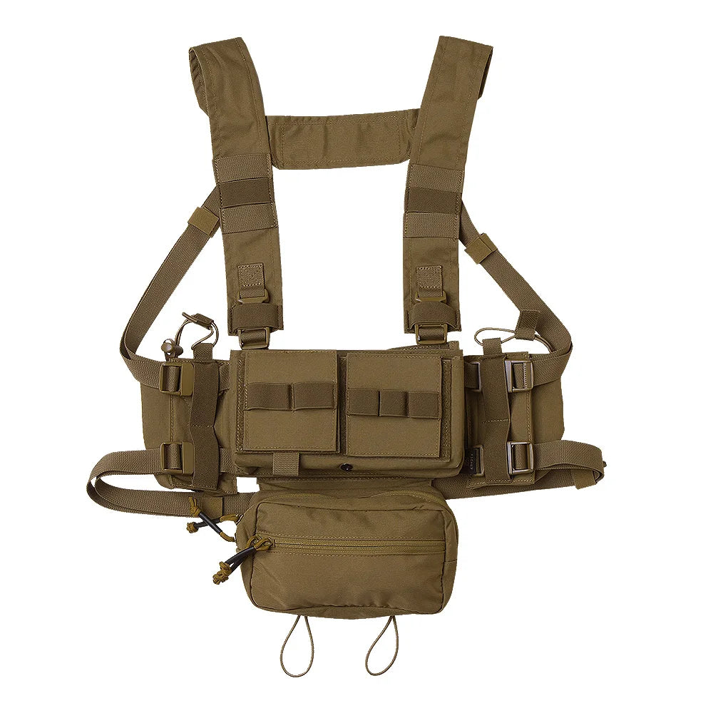 KRYDEX MK3 MK4 Micro Fight Chassis Chest Rig Modular Airsoft Hunting Combat Tactical Carrier Vest w/ 5.56 7.62 Magazine Pouch