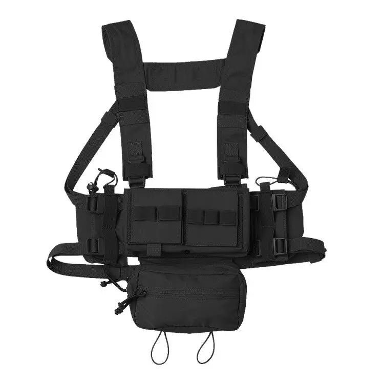 KRYDEX MK3 MK4 Micro Fight Chassis Chest Rig Modular Airsoft Hunting Combat Tactical Carrier Vest w/ 5.56 7.62 Magazine Pouch