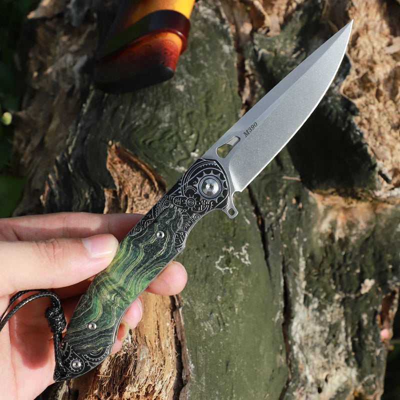 High Quality Handmade M390 Steel Folding Pocket Knife, EDC Men's Pocket Knife, Hiking Adventure Knife, Hunting Survival Knife