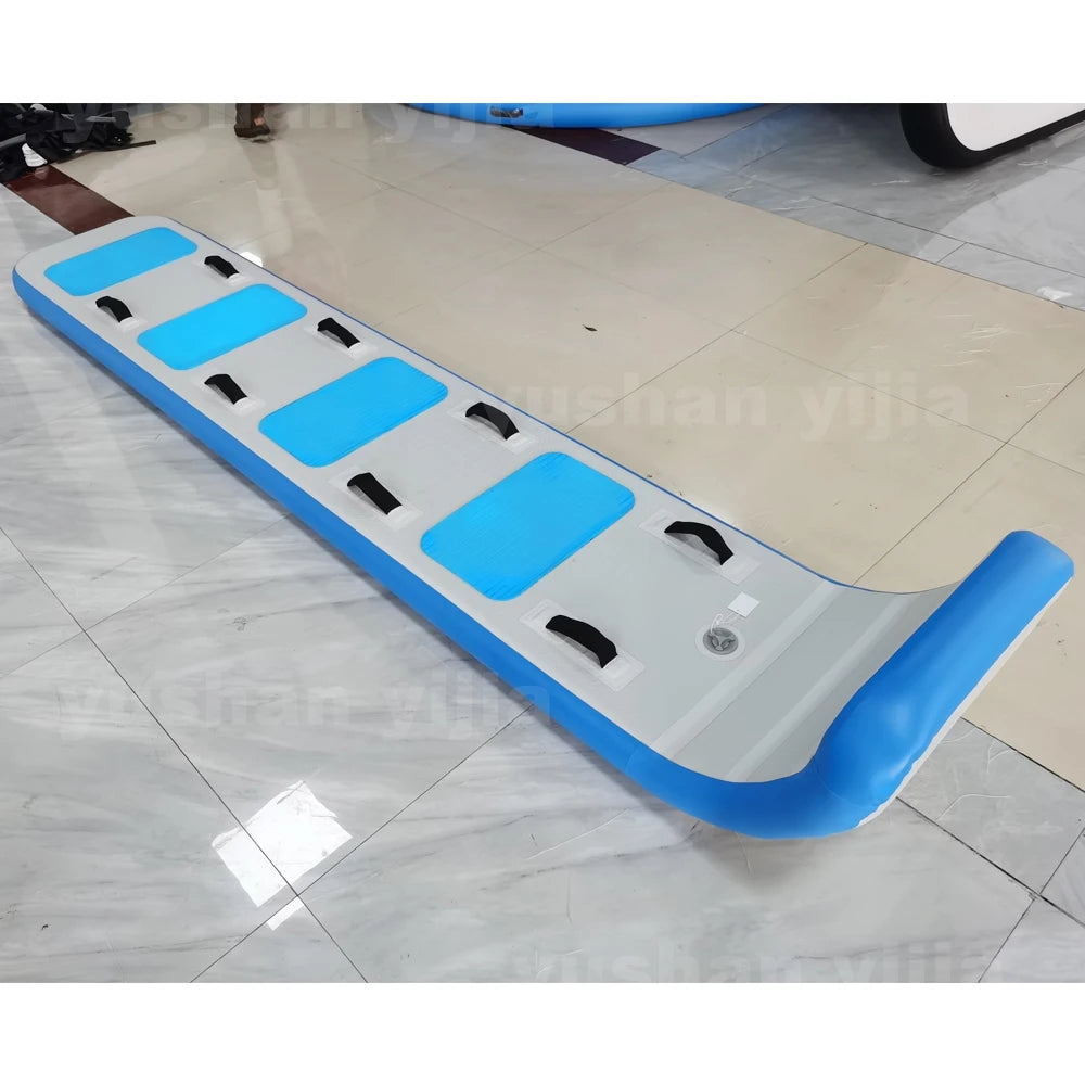 Foldable Pvc Towable Snow Tube Winter Sports Inflatable Toboggan Drop Stitch Snow Sled With Handles  For Adult  Kids Outdoor Fun