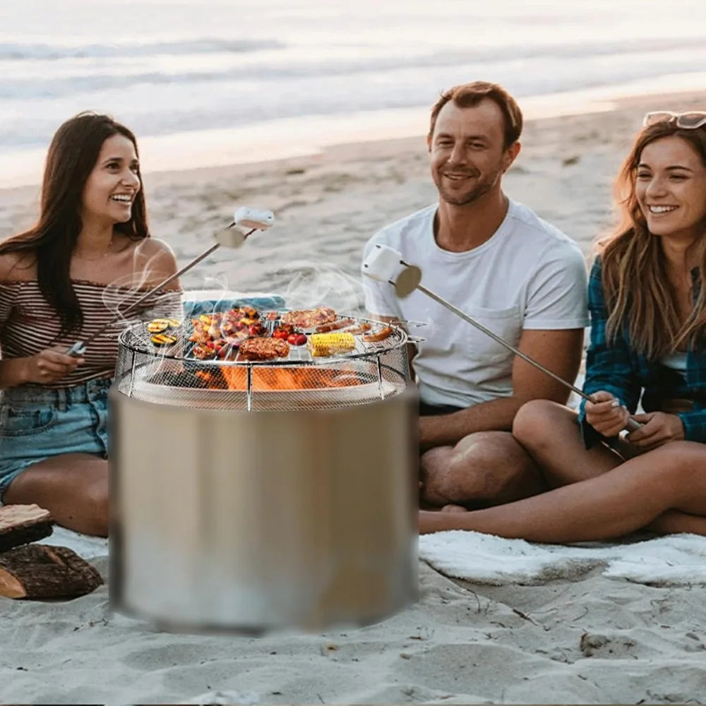 Fire pit shield and cooking grate for Yukon 27 ", 304 stainless steel spark screen cooking grate for Yukon solo stoves