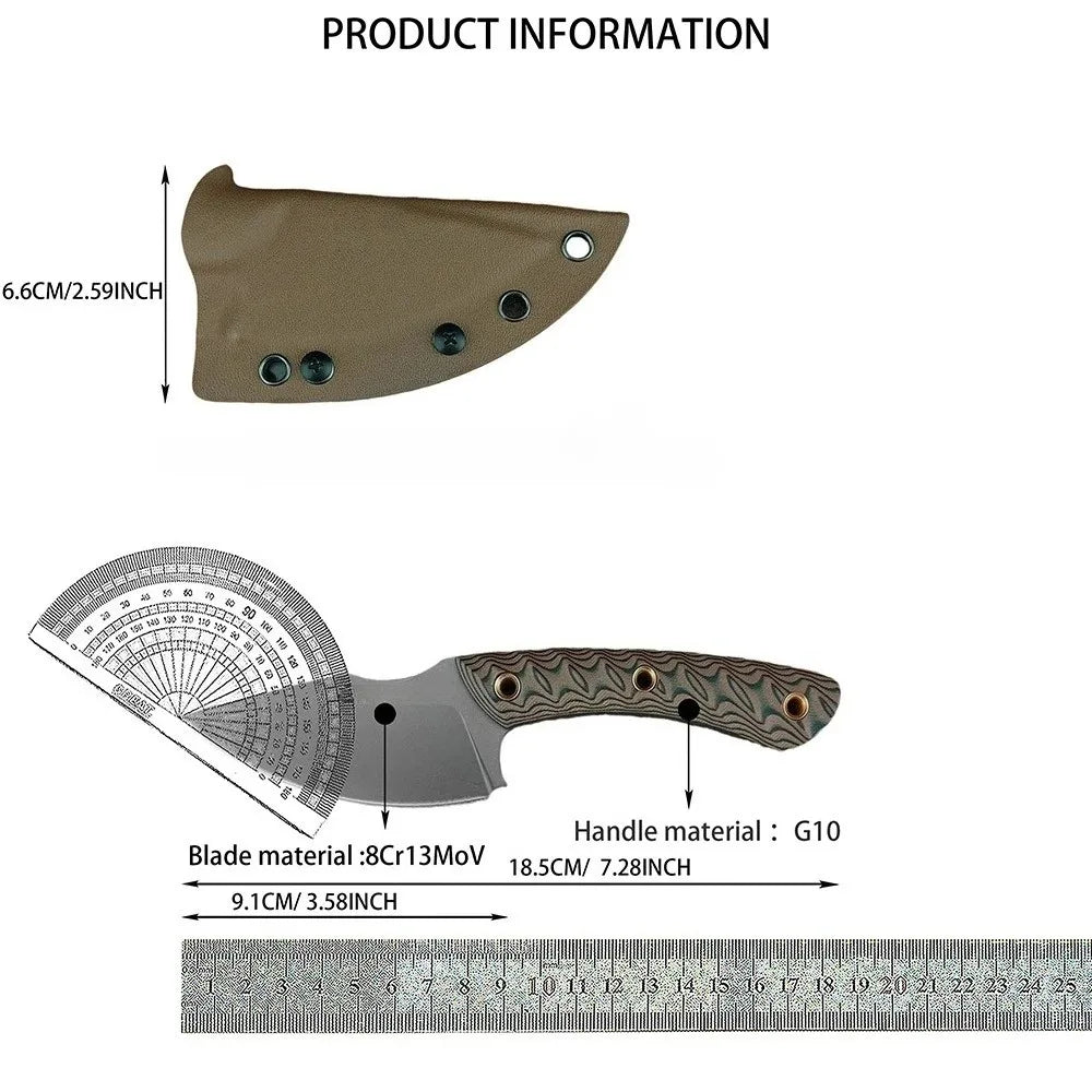 Tactical Durable Portable Wilderness Adventure Survival Pocket Knife Outdoor Camping Hunting Self Defense Utility Straight Knife