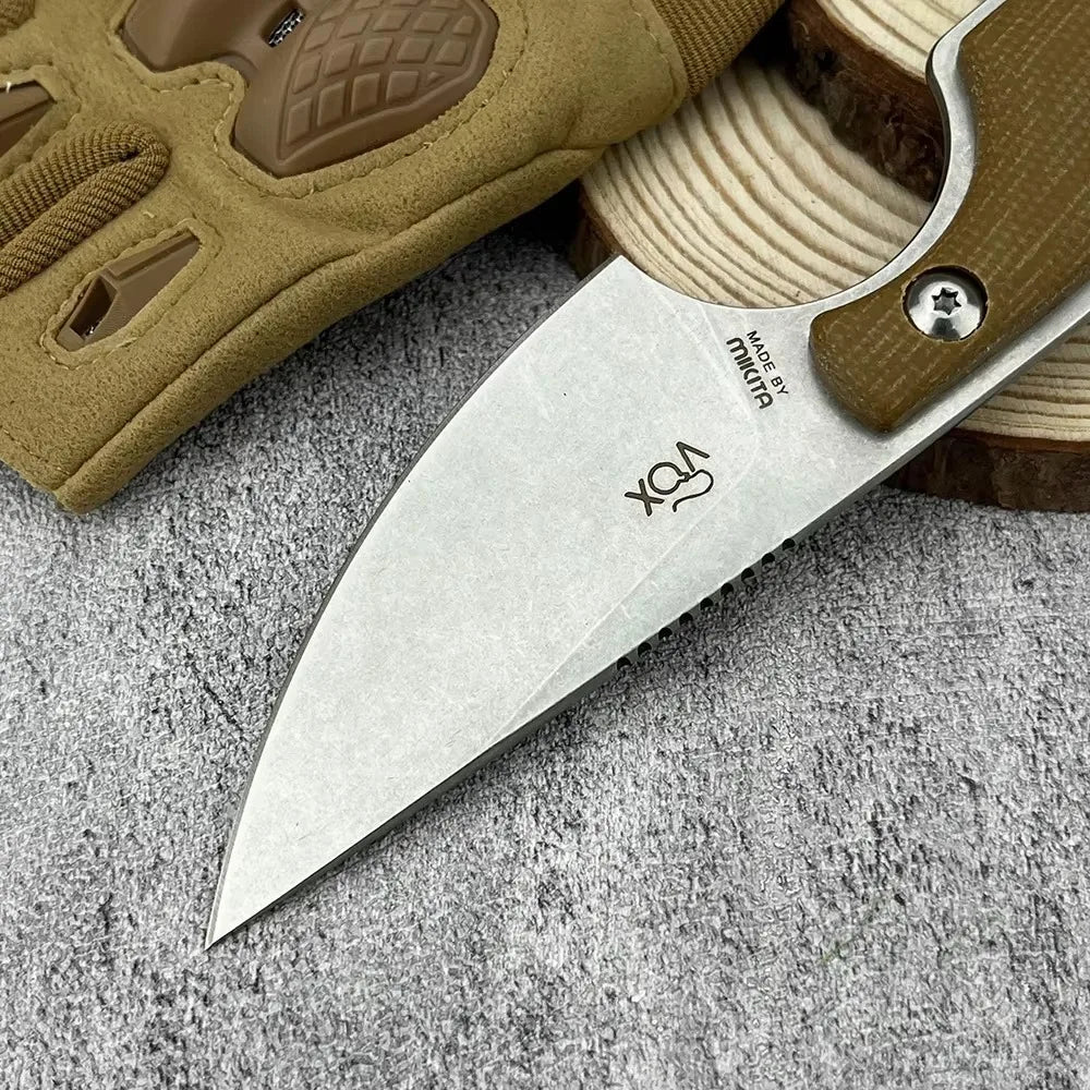 EDC Wilderness Survival Multi-function Straight Knife Outdoor Camping Knife Hunting Self-defense Utility Tools Micarta Handle