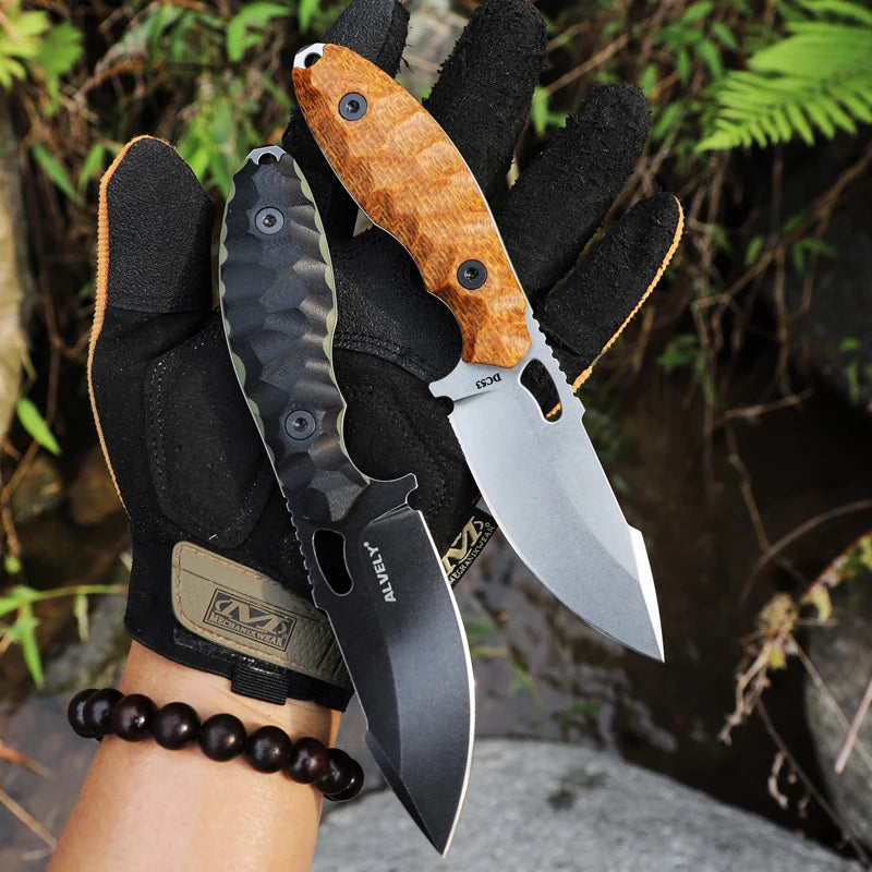 Outdoor Tactical Knife, DC53 Steel Fixed Blade, Men's EDC Knife, Outdoor Camping & Exploration, Fishing & Hunting Knife