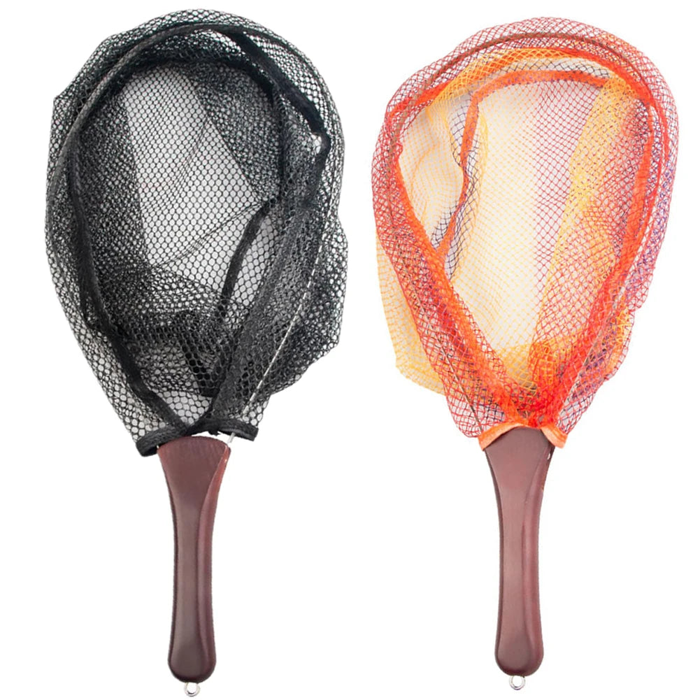 Folding Fishing Net Wooden Handle Fly Fishing Net Catch and Release Net for Trout Bass Pike Fishing Tools