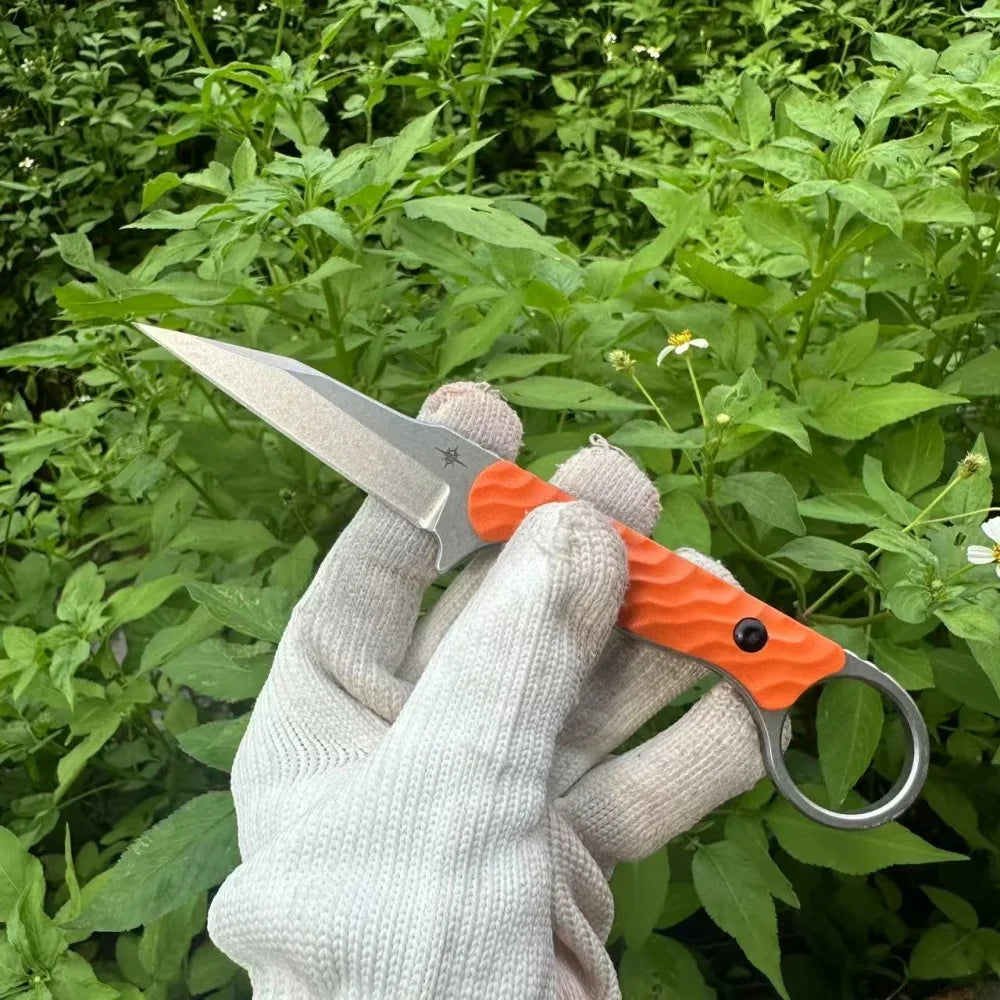 TOOR Straight-edge Knife Ergonomic G10 Handle with Sheath Outdoor Camping High Hardness Multi-functional Tactical Hunting Knives